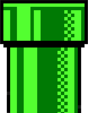 pixel arte de um tubo de encanação verde